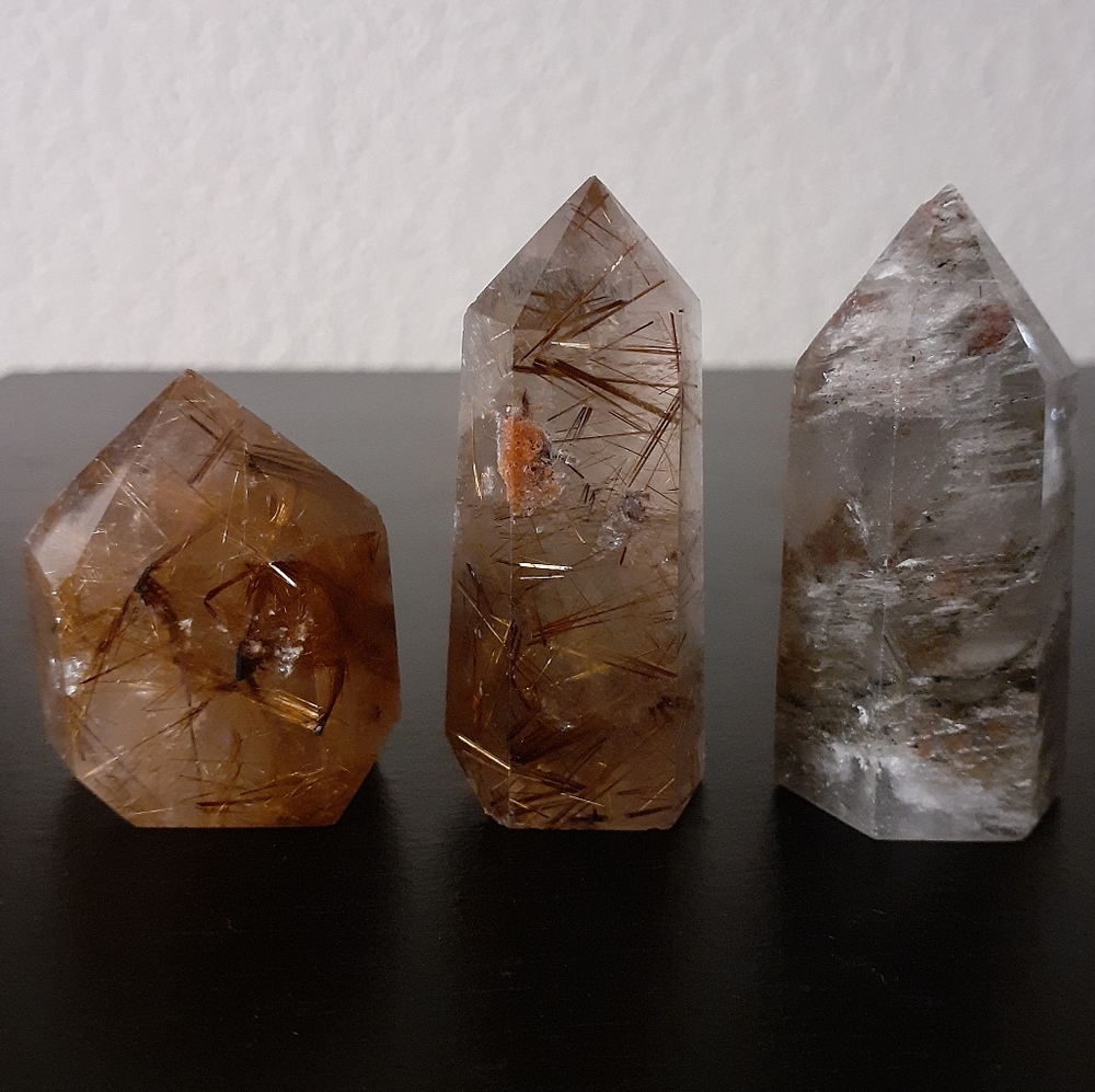 Rutilated Quartz & Thousand Layer Garden Quartz Bundle